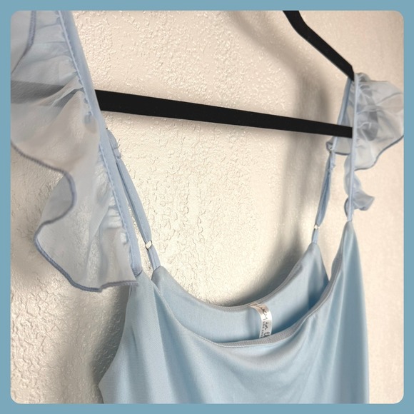 Lucy in the Sky Dresses & Skirts - Lucy in the Sky Light Blue Ruffle Mini Dress Balletcore Girlhoodcore